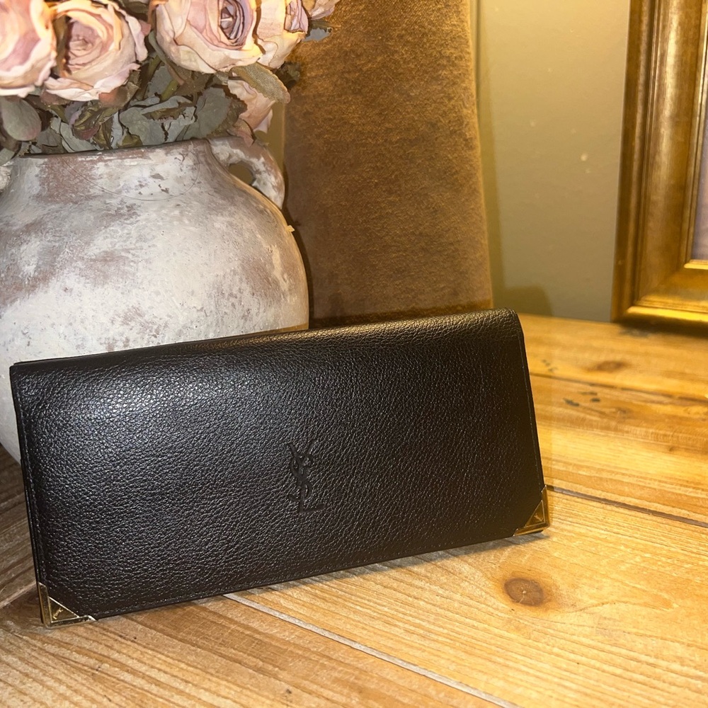 Authentic* Vintage YSL Bifold Wallet / Checkbook Holder